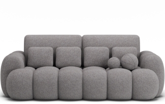 Eltap Cotonn Sofa (Paolli 04) mit Schlaffunktion, Grau, 119 x 105 x 256 cm