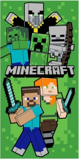 Jerry Fabrics Handtücher Minecraft + Marvel Avengers Strandtuch Handtuch 70x140 cm 2er-Set, Frottee (2-St)