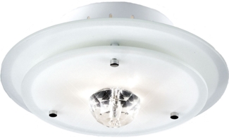 Deckenleuchte, Metall, Glas, rund, DM 22cm, DIAMANTIS