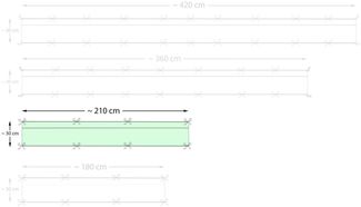 Amilian Bettnestchen Bettumrandung Kopfschutz 210x30 cm für Kinderbett 140x70 geeignet, (Nestchen, Kantenschutz), Bettausstattung