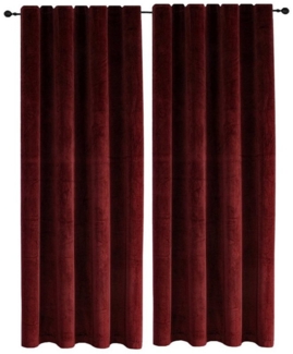 Haus und Deko Gardine Samt Vorhänge 2er Set Kräuselband Verdunkelung 140x145 cm Samt weich (2 St), Kräuselband, Polyester