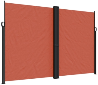 vidaXL Seitenmarkise Ausziehbar Terrakottarot 220x1000 cm 4004783