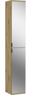 Spiegelschrank >Projekt X< in Artisan Eiche / Spiegelglas - 30x193x34cm (BxHxT)