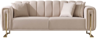 Villa Möbel Sofa Luven, mit Relax-/Bettfunktion durch umklappbare Rückenlehne