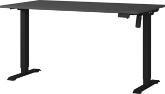 Germania Schreibtisch 8023-547, in Graphit, elektr. höhenverstellbar, 140 x 119 x 80 cm (BxHxT)