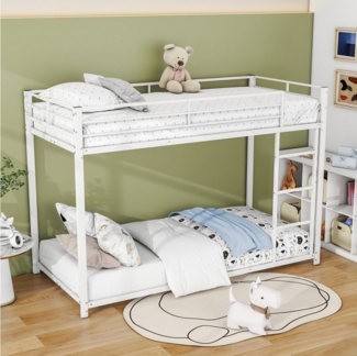 TavilaEcon Etagenbett Metallbett Kinderbett Eisenbetten Jugendbett, Eisenetagenbetten in klassischer Form, 90×200 cm
