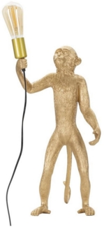 Dmora Tischlampe Piet, Schreibtischleuchte, Büroleuchte, Arbeitslampe, 26x34 h55 cm, Gold
