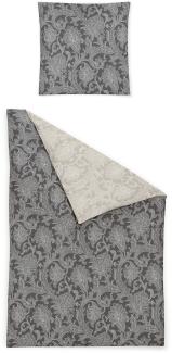 Irisette Nova Mako-Satin Bettwäsche 135x200 Barrock Paisley braun grau 8370-11