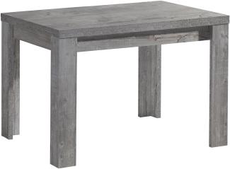 Esstisch >Monterrey< (ausziehbar bis 166cm) in Beton - 110(166)x78x60cm (BxHxT)