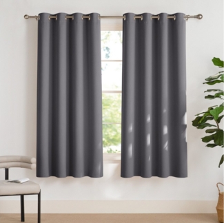 PONY DANCE Verdunkelungsvorhang für Schlafzimmer Thermo Vorhänge gegen Hitze und Kälte (2 St), Ösen, blickdicht