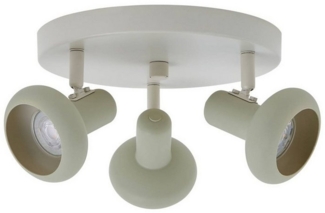Lindby Deckenstrahler Huby, Metall, Creme IP20, 3 x 10 W LED