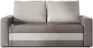 Eltap Wave Sofa (Nubuk 27, Nubuk 21) mit Schlaffunktion, Dunkelgrau, 90 x 90 x 160 cm