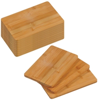 15 Stück Frühstücksbrettchen, Bambus - 22 x 14cm