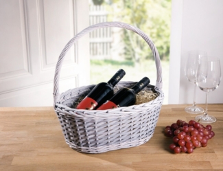 Präsentkorb Natur Aufbewahrungskorb Schale Korb Flechtkorb Geschenkkorb grau