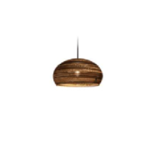 Think Paper Dandy Pendellampe aus Karton oval