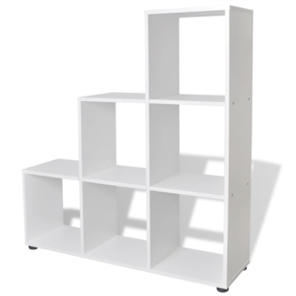 vidaXL Treppenregal Bücherregal 107 cm Weiß 242552
