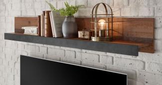 Wandboard Ward in Used Wood Shabby und Matera grau 153 x 23 cm