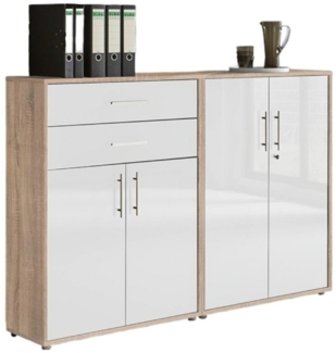 moebel-dich-auf Aktenschrank OFFICE EDITION (Set 12, abschließbar mit Metallgriffen) Made in Germany