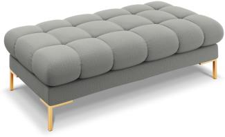 Micadoni 2-Sitzer Bank Mamaia | Bezug Grey | Beinfarbe Gold Metal