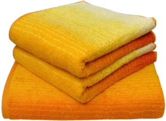 Dyckhoff Handtuch Set Colori, Walkfrottee (Set, 3-St), 2 Handtücher & 1 Duschtuch,100% Bio Baumwolle, 450 g/m²