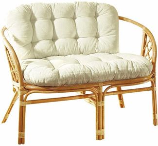 Home affaire Sitzbank, aus handgeflochtenem Rattan, mit Kissen