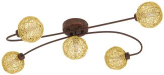 Eglo 97727 LED Deckenleuchte CARIS 1 rostfarben gold L:74,5cm B:41cm H:18cm