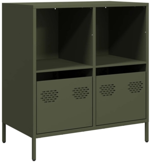 vidaXL Sideboard Olivgrün 68x39x73,5 cm Kaltgewalzter Stahl 851362
