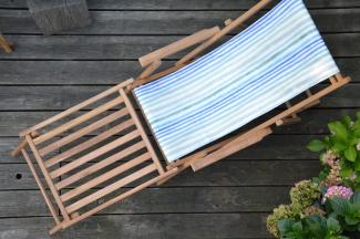 Outdoor Liegestuhl Maxx Bezug palasari cobalt mit Fußteil