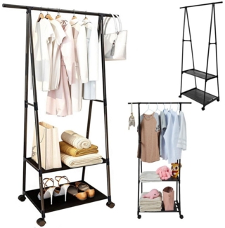 VERK GROUP Kleiderständer Kleiderständer Wäscheständer Kleiderstange Rollgarderobe Garderobenstä
