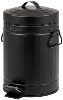 eluno Kosmetikeimer VINTAGE, Treteimer 5 Liter Fassungsvermögen aus Metall