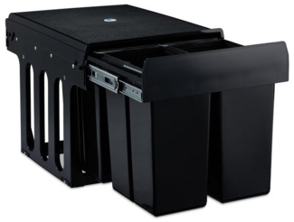 Einbaumülleimer schwarz 4x8 l