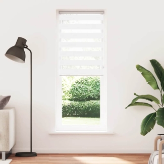 vidaXL Zebrarollo Weiß 85x230 cm Stoffbreite 80,9 cm Polyester 4014804