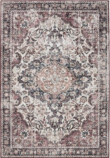 Interiyou Teppich Gent, Rechteckig, Höhe: 5 mm, Vintage Kurzflor für Wohnzimmer, Schlafzimmer, waschbar, pflegeleicht