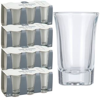 Koopman Schnapsglas Schnapsgläser Shotgläser 40 Ml 1/2/4 er Set, 24-tlg, Glas, 24tlg, 7x4,5cm, 40ml, Transparent, Partygläser