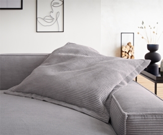 Wurfkissen Sirpio XL 85x85 Cord Silbergrau