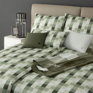 JOOP Mako-Satin Bettwäsche Mesh sage|240x220 cm + 2x 40x80 cm