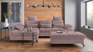 Places of Style Ecksofa Costello L-Form, mit Sitztiefenverstellung, Armteilverstellung und, 3 Nierenkissen, optional Bettfunktion und Bettkasten