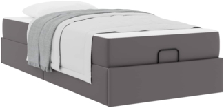 vidaXL Bettgestell mit Matratze mit Matratze 2 pcs Grau PVC 3399403