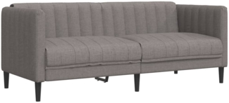 vidaXL Sofa 2-Sitzer Taupe Stoff 372609