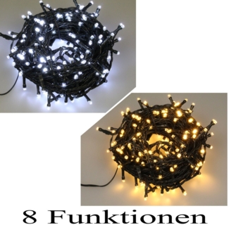 Luxform LED-Lichterkette Lichterkette LED 200 LED Länge 13m Deko Weihnachtsbeleuchtung