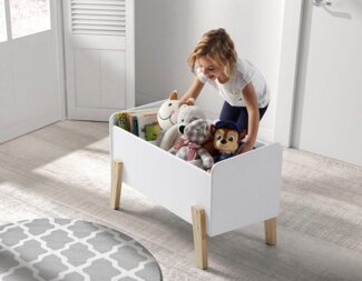 Vipack Kiddy Spielkiste mit 3 Fächern weiß