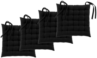 4x Sitzkissen 38x38 Stuhlkissen Set Stuhlauflagen Sitzpolster gesteppt Kissen