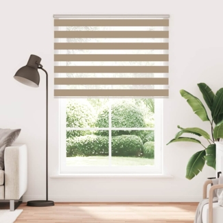 vidaXL Zebrarollo Sandbraun 165x200 cm Stoffbreite 160,9 cm Polyester 4014586