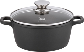 ELO 15220 ALUCAST Kochtopf Ø 20 cm mit Glasdeckel, 2,0 Liter, Aluguss, induktionsfähig / PFAS-frei