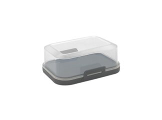Engelland Butterdose Stapelbare Butter-/Käsedose, Kunststoff, (Vorteils-Set, 1-tlg, mit sicherem Klickverschluss), stapelbar, platzsparend, Ordnung im Kühlschrank, BPA-Frei, Mehrzweck