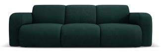 Micadoni Boucle Sofa Molino 3-Sitzer Strukturierter Stoff Flaschengrün