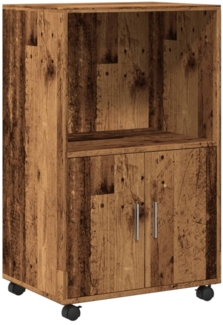 vidaXL Rollschrank Altholz-Optik 55x40x91 cm Holzwerkstoff 853189