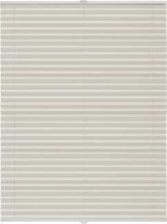 ondeco Plissee ohne Bohren mit Klemmträger, Sonnenschutz für Fenster innen, blickdicht, Faltrollo, Vanille, 60x130 cm