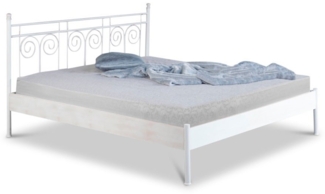 BedBox Metallbett Ida, mit aufwendig gestaltetem Kopfteil, stabil und langlebig