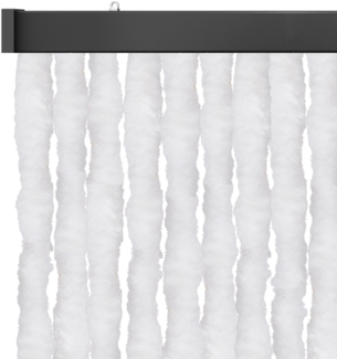 Flauschvorhang 100x220 ( Weiß ), perfekter Insekten- und Sichtschutz für Ihre Balkon- und Terrassentür, viele Farben